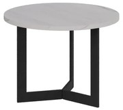 MATIS Τραπέζι σαλονιού SATURN Φ50 λευκό μάρμαρο 50x37 MATIS210270