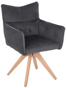Πολυθρόνα QUILL C9843.03 Γκρί με Πόδια Ξύλο Οξιάς 61x57,5x91Υεκ. 2αδα 61x57.5x91 εκ.