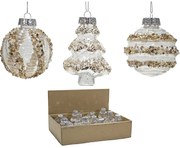 Χριστουγεννιάτικη Μπάλα 80mm Σε 2 Σχέδια