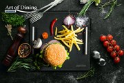 Heinner HR-JT-30P Πλατώ Σερβιρίσματος με Χειρολαβή από Πέτρα 30x30εκ.