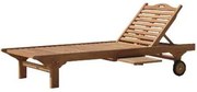 Bliumi  Ξαπλώστρα με Τραπεζάκι και Ανάκλιση 200x65cm Teak Bliumi 5037G BEST-21234181