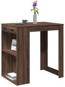 vidaXL Τραπέζι Μπαρ Καφέ Δρυς 102x70x103,5 εκ. Επεξεργ. Ξύλο