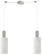 Φωτιστικό Οροφής Δίφωτο Homelighting 77-8473 Nickel/White