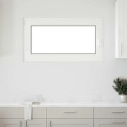 vidaXL Παράθυρο Υπογείου "RISOR" 110x70 εκ. Ανακλινόμενο & Περιστρεφόμενο DIN Αριστερά Λευκό