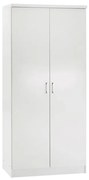 Ντουλάπα ρούχων δίφυλλη REAL χρώμα λευκό 60x42x180 100-03548