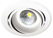 Χωνευτό Σποτ Φωτιστικό Ψευδοροφής Downlight LED 42W Διπλή Περιστροφή 3000Κ Φ19,5cm Dos 195-G Interlight 19480 Ασημί