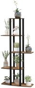 Ανθοστήλη Gardenia 282PTR1317 60x20x140cm Walnut Hanah Home Mdf,Ξύλο