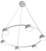 Κρεμαστό Φωτιστικό Οροφής 6xGX53 Φ64cm Starlit Emibig -1373/6-Λευκό 1373/6
