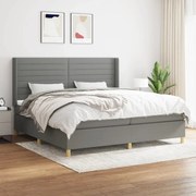 ΚΡΕΒΑΤΙ BOXSPRING ΜΕ ΣΤΡΩΜΑ ΣΚΟΥΡΟ ΓΚΡΙ 200X200 ΕΚ. ΥΦΑΣΜΑΤΙΝΟ 3132098