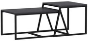 Ζιγκόν Minimal (Σετ 2Τμχ) 382NRC1203 75x50x38/55x57x45cm Anthracite-Black