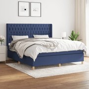 ΚΡΕΒΑΤΙ BOXSPRING ΜΕ ΣΤΡΩΜΑ ΜΠΛΕ 180X200 ΕΚ. ΥΦΑΣΜΑΤΙΝΟ 3132255