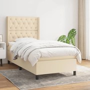 ΚΡΕΒΑΤΙ BOXSPRING ΜΕ ΣΤΡΩΜΑ ΚΡΕΜ 80 X 200 ΕΚ. ΥΦΑΣΜΑΤΙΝΟ 3131630