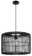 Φωτιστικό Οροφής 20239 1xE27 Max 40W Rattan Black Rattan