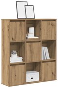 Βιβλιοθήκη Αρτισιανή Δρυς 89x24x101,5 εκ. Επεξ. Ξύλο - Καφέ