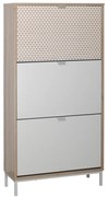 NAK ΠΑΠΟΥΤΣΟΘΗΚΗ 3ΠΟΡΤΕΣ SONOMA ΛΕΥΚΟ ΛΕΥΚΟ ΜΕ PATTERN 60x23xH120cm 10-0016