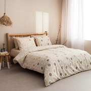 Σεντόνια Amanda-1 (Σετ 3τμχ) Brown-Beige Vesta Home Μονό 100% Βαμβάκι