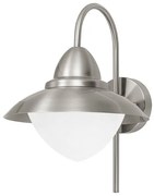 Απλίκα Sidney ατσάλι με όπαλ ματ γυαλί Eglo-83966-Inox 83966