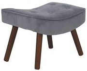 Σκαμπό - Υποπόδιο Alma Ε7141,71Κ 52x38x35cm Walnut-Grey Ξύλο,Ύφασμα