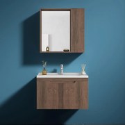 Σετ Επίπλου Mπάνιου DIANA 80 Plywood Brown 80x46.5x125 εκ.