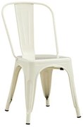 Καρέκλα μεταλλική Nextdeco Loft στοιβαζόμενη ivory 45x48xΥ85εκ