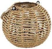 Διακοσμητικό Φανάρι Maty Atmosphera με χερούλι και διαστάσεις 18x18x15cm - Καφέ