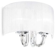 Φωτιστικό Τοίχου-Απλίκα Swan 035864 44x30x22cm 2xE14 40W White Ideal Lux