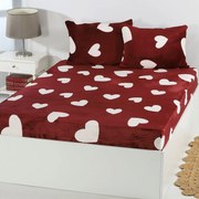 Σεντόνι Fleece Υπέρδιπλο Με Λάστιχο + Μαξιλαροθήκες (Σετ) Silk Fashion Design 1