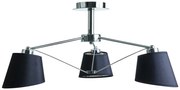 Πλαφονιέρα Φωτιστικό Οροφής 3xΕ27 Arkolight-1654-3/3-Μαύρο-Ασημί 1654-3/3