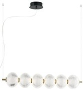 Κρεμαστό Φωτιστικό Οροφής LED 23W 3000K Χρυσό-Διάφανο Ακρυλικό Pellucid 4297800 Viokef-4297800-Διάφανο 4297800