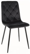 KRZESŁO JERRY VELVET CZARNY STELAŻ/ CZARNY BLUVEL 19 DIOMMI-80-2875