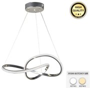 Κρεμαστό Φωτιστικό Οροφής LED Luciano Megapap 47x40x60εκ-GP030-0070,2-Ασημί GP030-0070,2