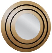 Καθρέπτης Τοίχου ArteLibre CHUBB Χρυσό Μέταλλο/Γυαλί 60x2x60cm-14790002