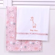 ΣΕΝΤΟΝΙΑ ΚΟΥΝΙΑΣ ΣΕΤ 3ΤΕΜ ΜΕ ΚΕΝΤΗΜΑ 160Χ110 GIRAFFE PINK 46-6707/165