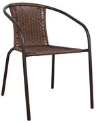 Καρέκλα - Πολυθρόνα CAMEL C5015.02 Μεταλλική Καφέ με Wicker 48x48-53x72 εκ. 48x53x72 εκ.