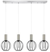 Φωτιστικό Οροφής Πολύφωτο Homelighting 77-8448 Nickel
