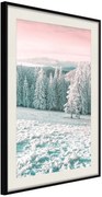 Αφίσα - Frosty Landscape - 40x60 - Μαύρο - Με πασπαρτού