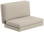 HOMCOM Αναδιπλούμενος πολυθρόνας 2-σε-1, στρώμα επισκέπτη, χωριζόμενος, πλάτους 120 cm, Μπεζ