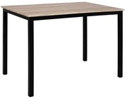 Τραπέζι Τραπεζαρίας Sonama HM8332 Με Μαύρα Πόδια Mdf,Μέταλλο