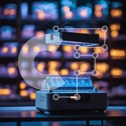 Intra Συλλεκτικό Ξύλινο Παζλ Plywood  4mm - Ηλεκτρονική συσκευή στο τραπέζι με φώτα φθορισμού Σε Ξύλινο Κουτί - Διαστάσεις Puzzle: 10x10 cm – 25 κομμάτια