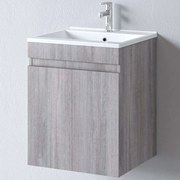 Έπιπλο Μπάνιου Πάγκος Με Νιπτήρα Omega S3BOM050GO0 51x45x60cm Grey Oak Πορσελάνη,Μελαμίνη