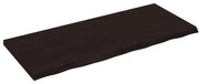 vidaXL Ράφι Τοίχου Σκούρο Καφέ 120x50x(2-4) εκ. Επεξ. Μασίφ Ξύλο Δρυός