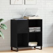 vidaXL Ντουλάπα Δίσκων Μαύρης Οξυάς 84.5 x 38 x 90 εκ Επεξεργασμένο Ξύλο