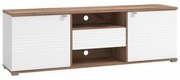 ΕΠΙΠΛΟ ΤΗΛΕΟΡΑΣΗΣ GRENOBLE ΛΕΥΚΟ-FLAGSTAFF OAK-ΛΕΥΚΟ HIGH GLOSS FOIL 176x40x57,5εκ 11011977