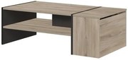 Yori τραπεζάκι σαλονιού 107x60εκ. Light Kronberg Oak/Black με αποθηκευτικό χώρο