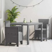 vidaXL Σετ εξωτερικής τραπεζαρίας 3 pcs Ανοιχτό γκρι 100 x 100 x 73 εκ