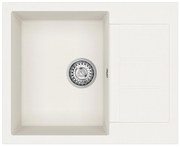Helika Tesa SQT 102 Ένθετος Γρανιτένιος Νεροχύτης Μ62xΠ50cm Λευκός