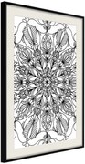 Αφίσα - Colour Your Own Mandala I - 40x60 - Μαύρο - Με πασπαρτού