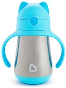 Παγούρι - Θερμός Παιδικό Με Καλαμάκι Cool Cat 237ml Blue Munchkin 237ml Stainless Steel