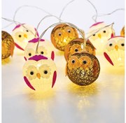 Λαμπάκια Σειρά Πλαστικό Ball Owl 10 LED Μπαταρίας 3xAA Διάφανο Καλώδιο X061011246 ACA-X061011246-Διάφανο X061011246