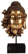 Διακοσμητικό Αντικείμενο Επιτραπέζιο Lotus Buddha 022507 18,6x9xH35cm Gold-Black Πολυρεσίνη